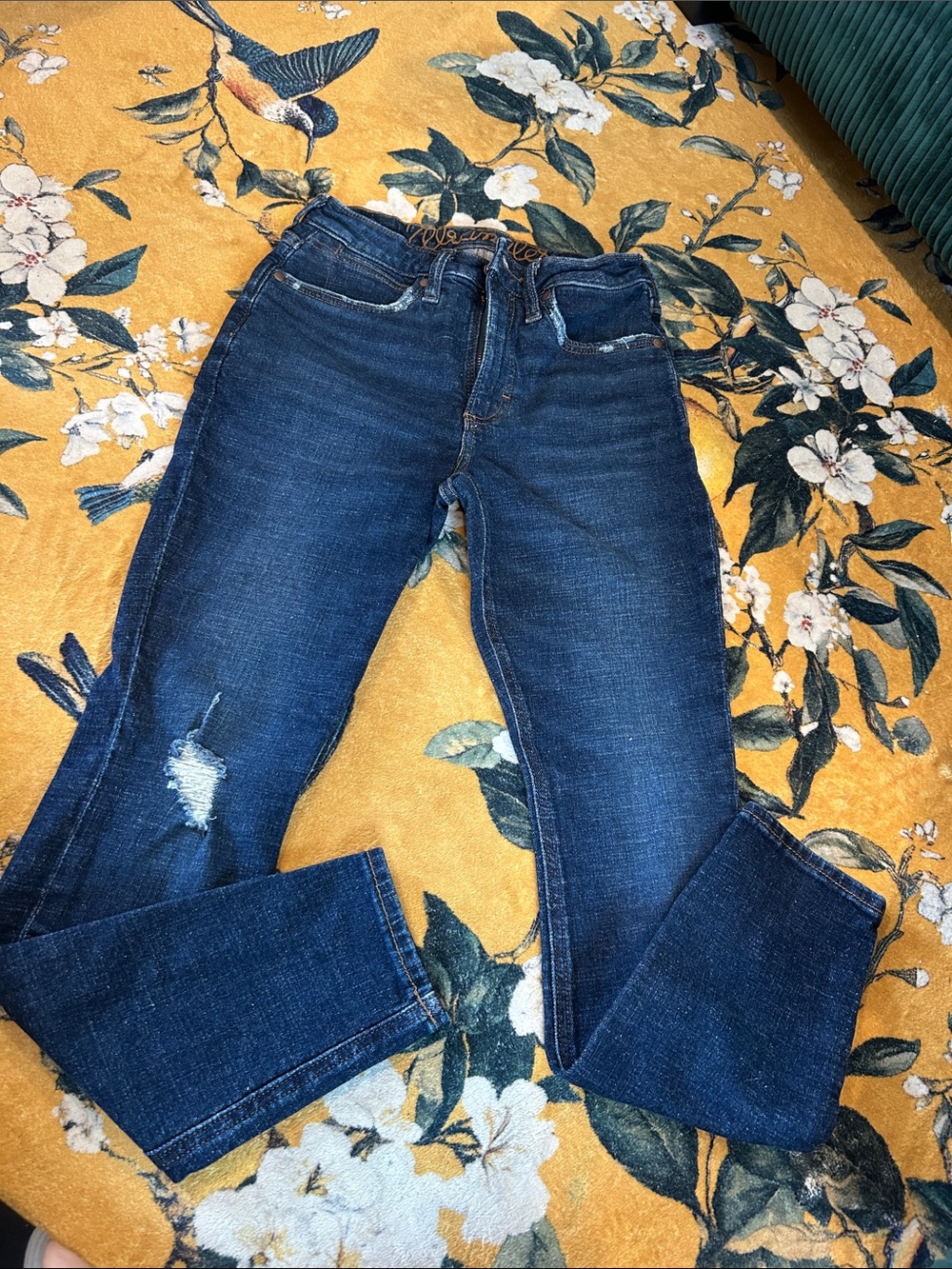 High rise skinny Dark Blue wranglers